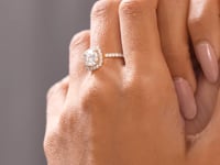 1.5 Carat Center Round Cut Moissanite Diamond Engagement Ring
