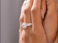 1.5 Carat Center Round Cut Moissanite Diamond Engagement Ring