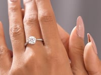 2 Carat Center Round Cut Moissanite Diamond Engagement Ring