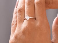 1 Carat Center Princess Cut Moissanite Diamond Engagement Ring