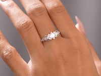 1 Carat Center Princess Cut Moissanite Diamond Enagement Ring