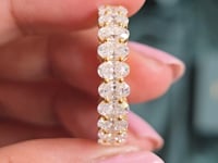5.7 Carat Oval Cut Moissanite Diamond Engagement Ring
