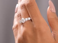 1 Carat Center Oval Cut Colorless Engagement Ring