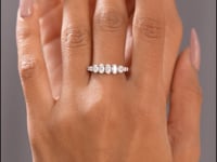 1.30 Carat Round, Oval Cut Moissanite Diamond Engagement Ring