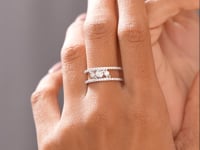 0.50 Carat Round Cut Moissanite Diamond Engagement Ring