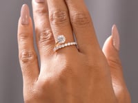 1 Carat Center Round Cut Moissanite Diamond Engagement Ring