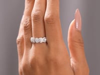 1.5 Carat Center Pear, Marquise, Round Cut Moissanite Diamond Engagement Ring