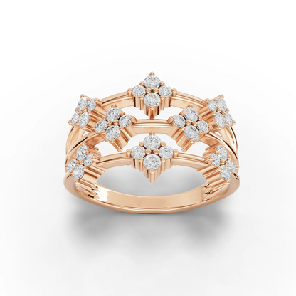 0.62 Carat Round Cut Moissanite Diamond Engagement Ring