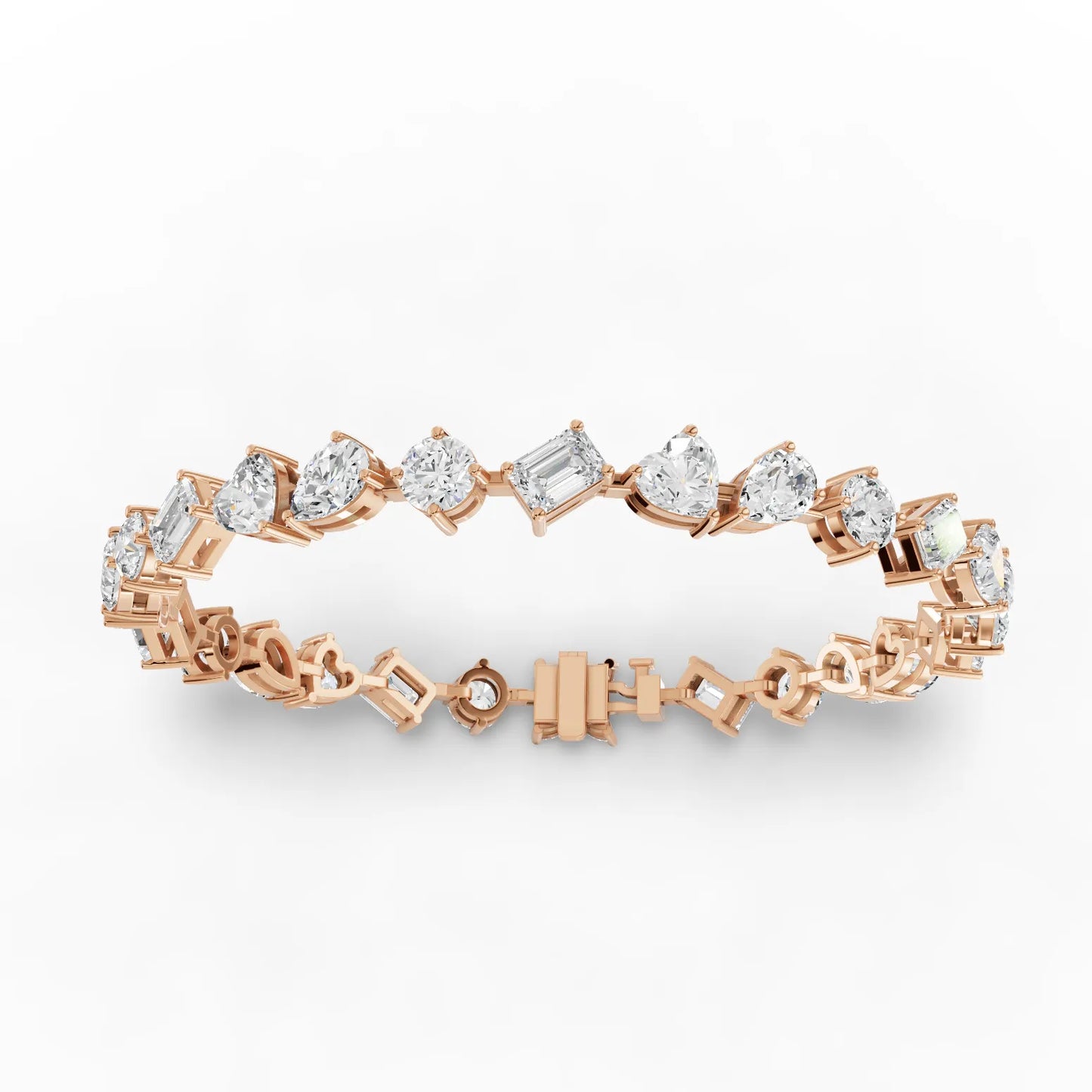 Mixed Shape Moissanite Diamond Tennis Bracelet