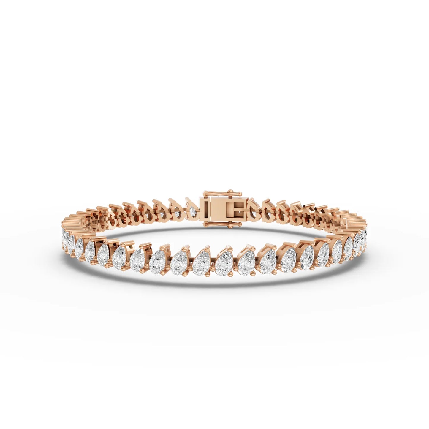 Pear Cut Moissanite Diamond Tennis Bracelet