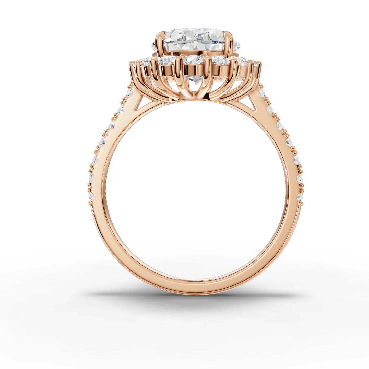 2.5 Carat Center Oval Cut Moissanite Diamond Engagement Ring