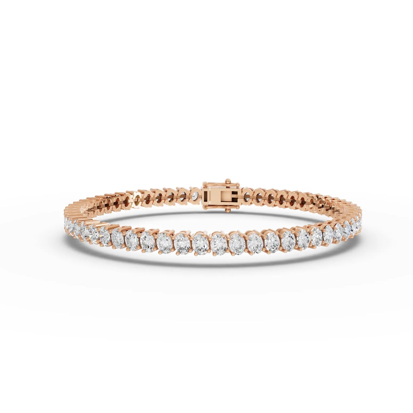 Oval Cut Moissanite Diamond Tennis Bracelet