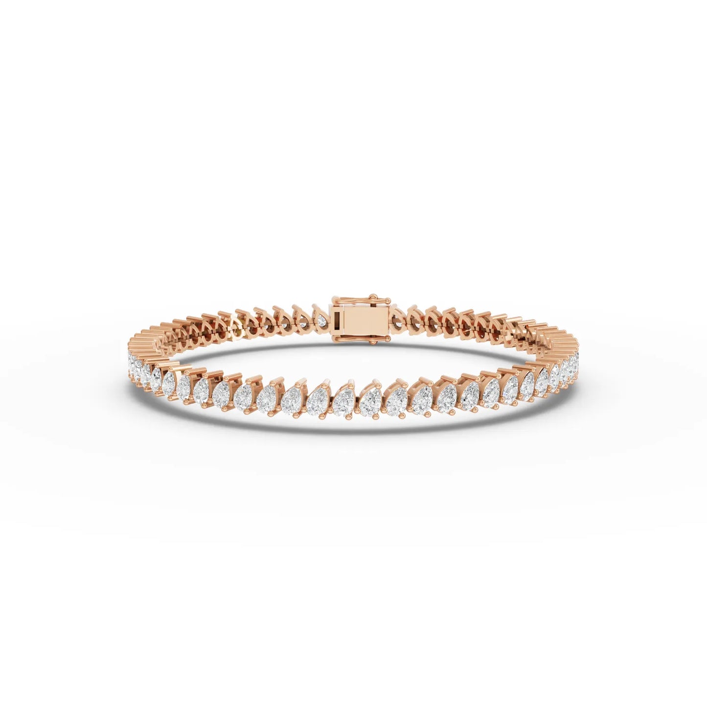 Pear Cut Moissanite Diamond Tennis Bracelet