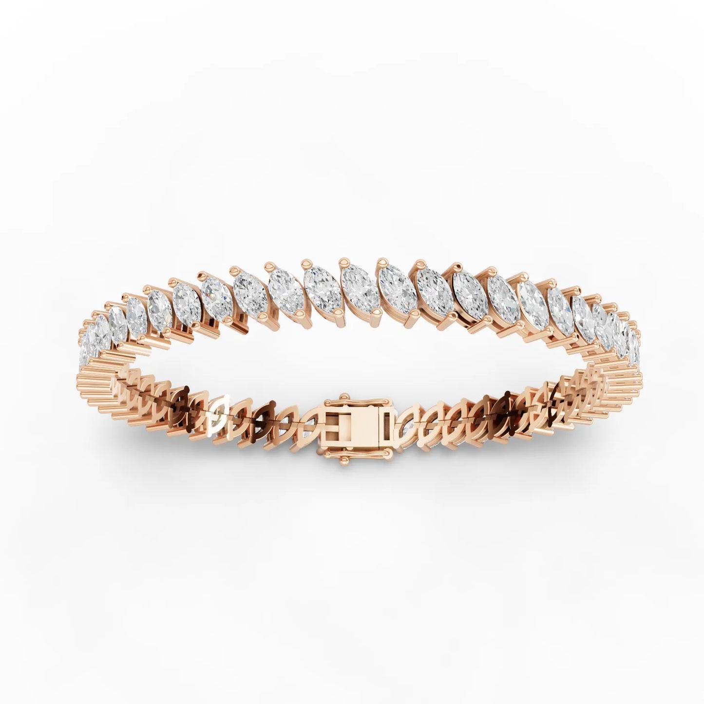 Marquise Cut Moissanite Diamond Tennis Bracelet