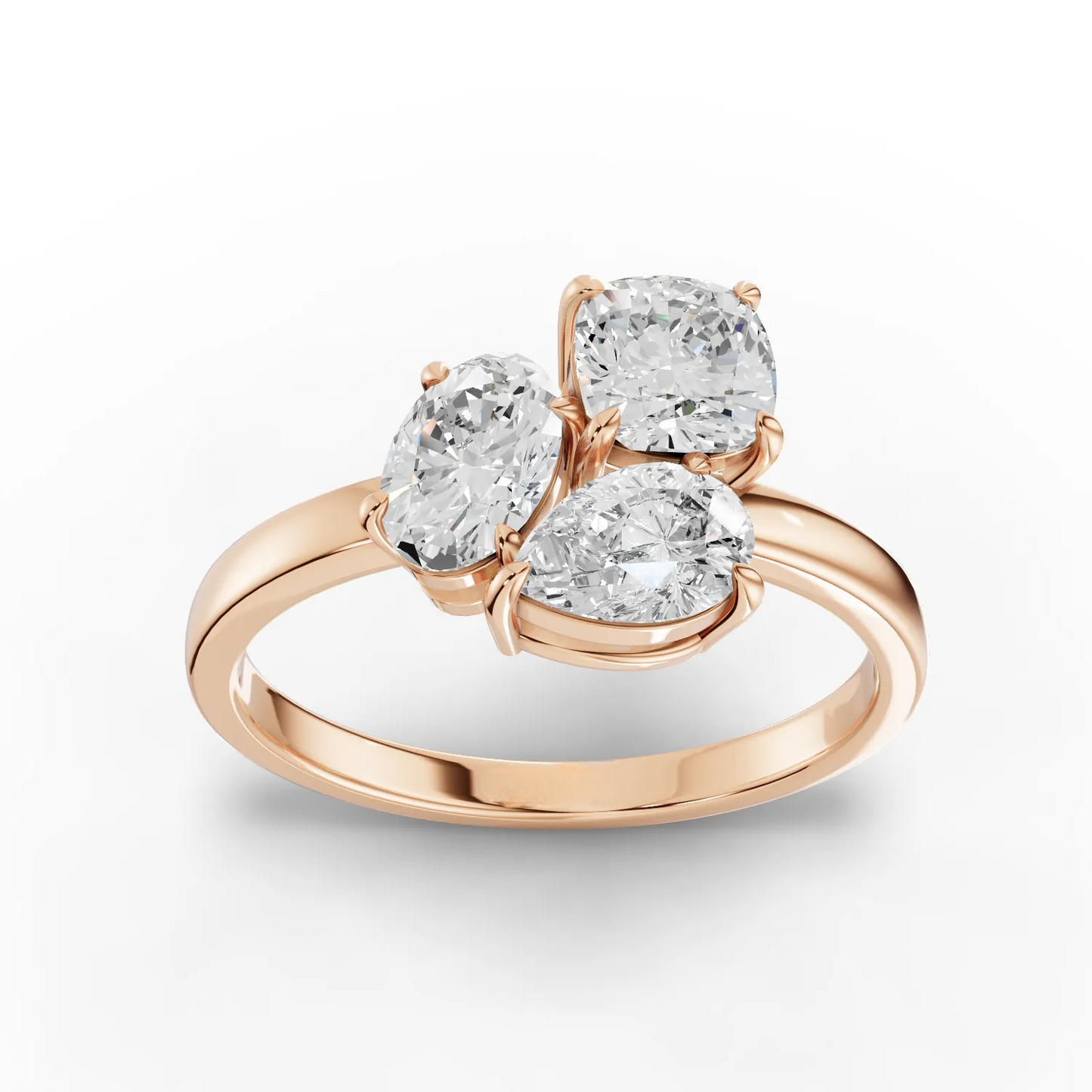 1.5 Carat Oval, Pear, Cushion Square Cut Moissanite Diamond Engagement Ring