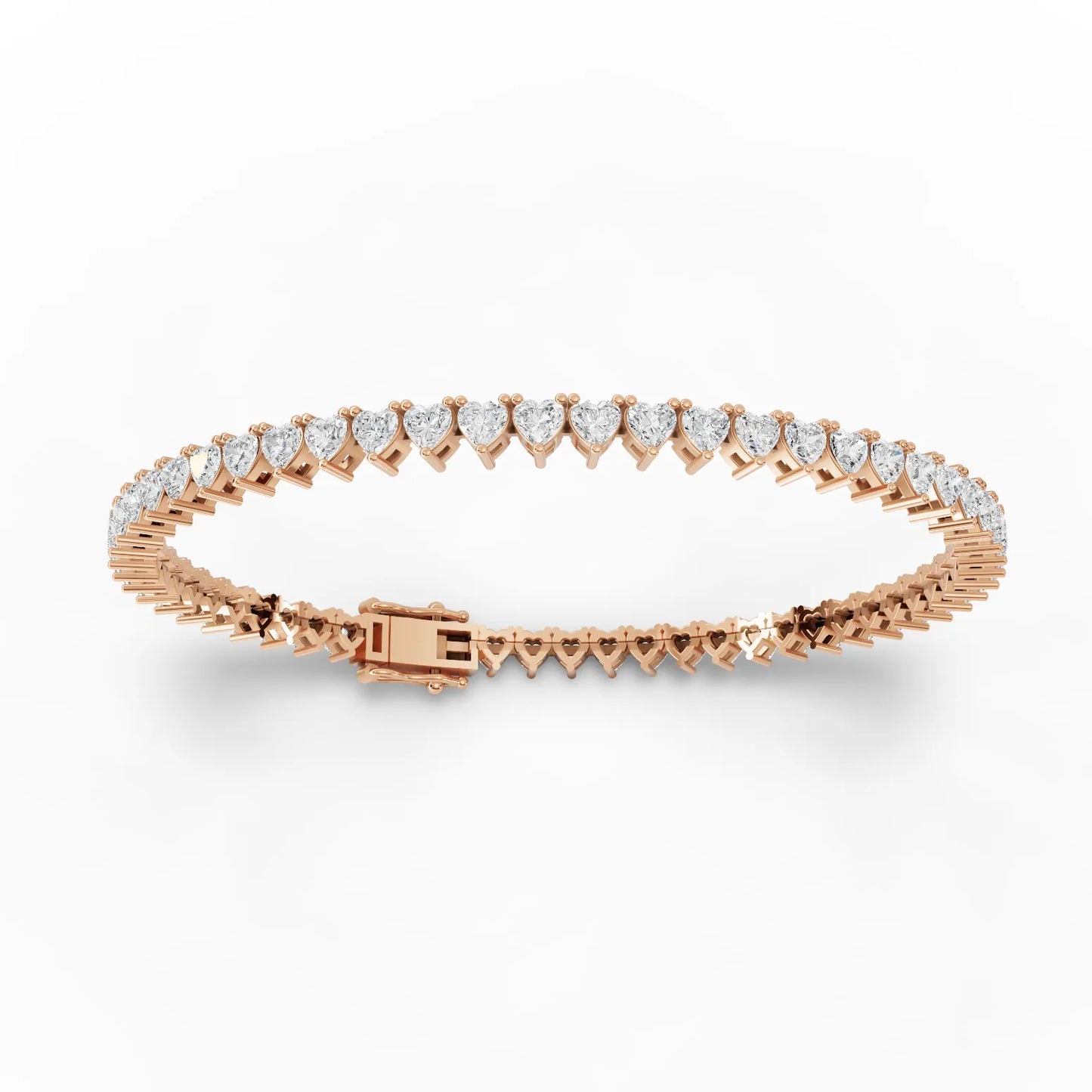 Heart Cut Moissanite Diamond Tennis Bracelet
