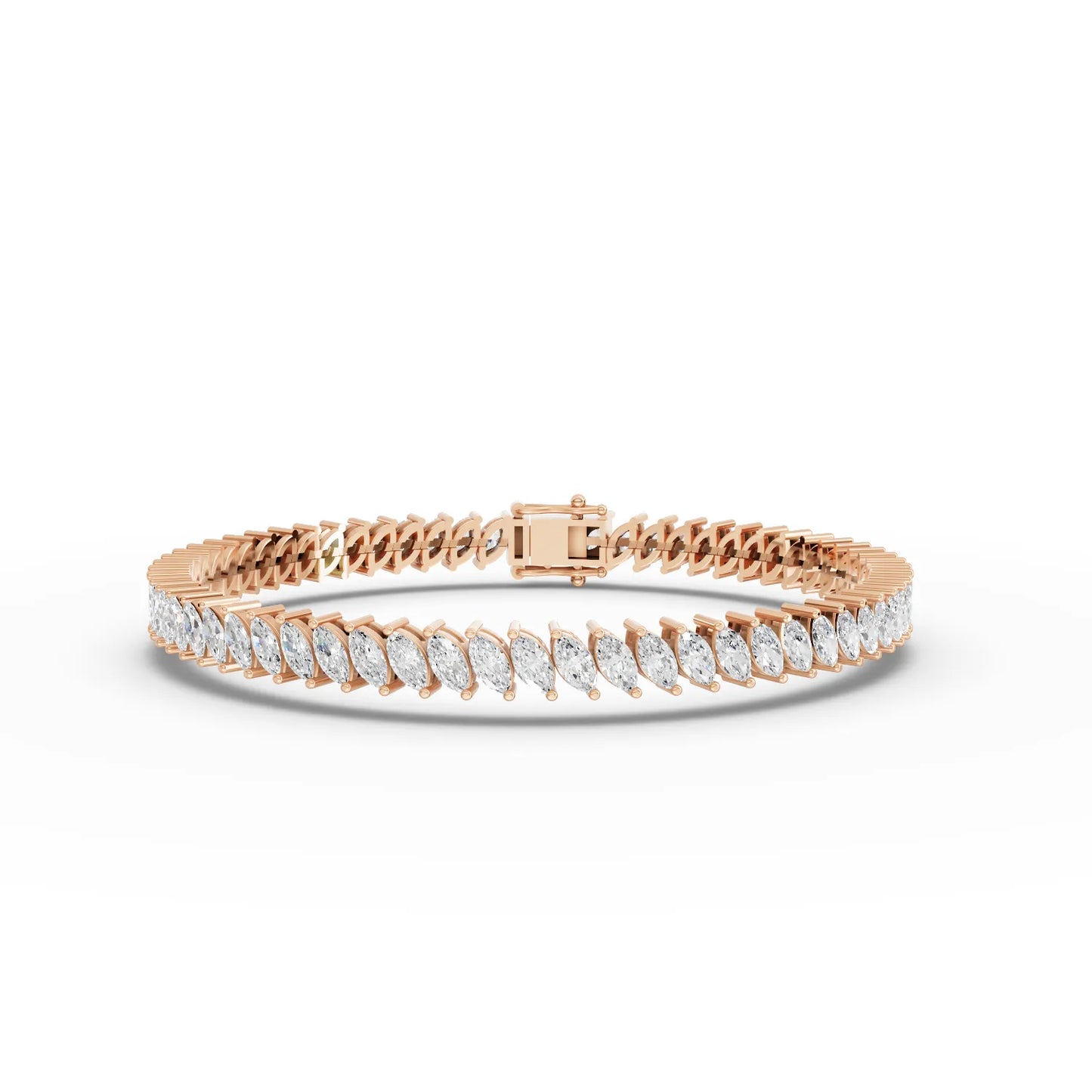 Marquise Cut Moissanite Diamond Tennis Bracelet