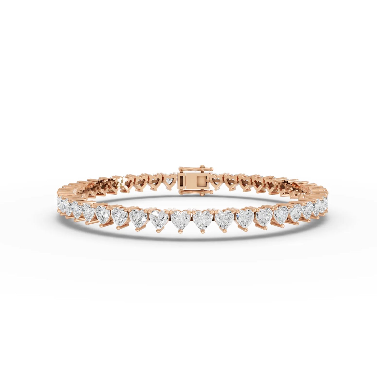 Heart Cut Moissanite Diamond Tennis Bracelet