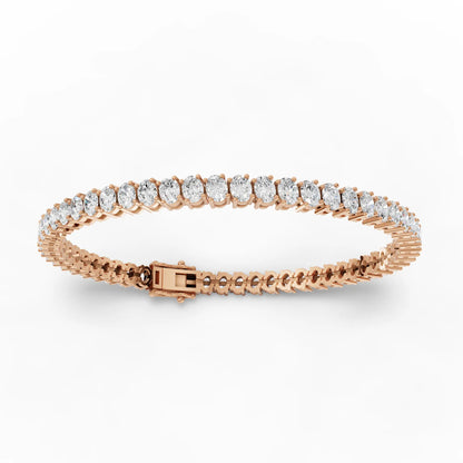 Oval Cut Moissanite Diamond Tennis Bracelet