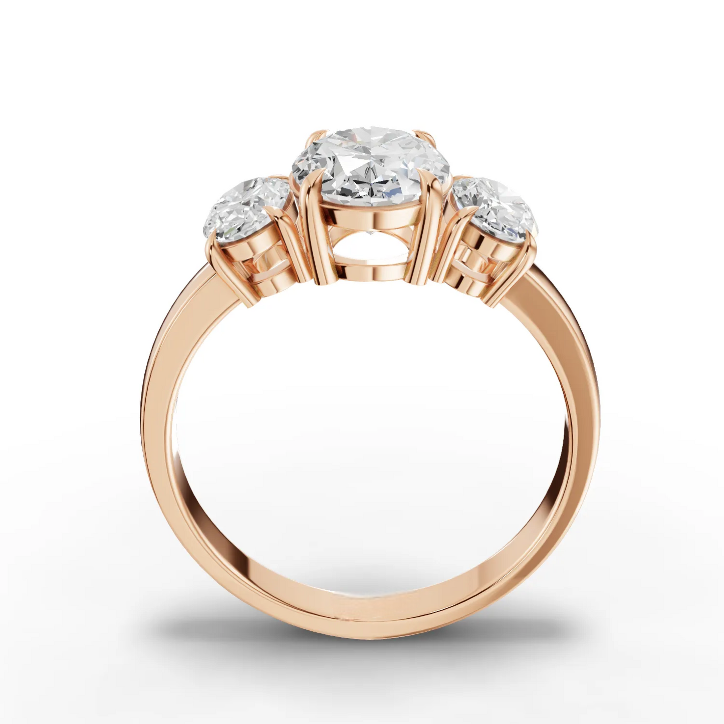 1.5 Carat Center Oval Cut Moissanite Diamond Engagement Ring