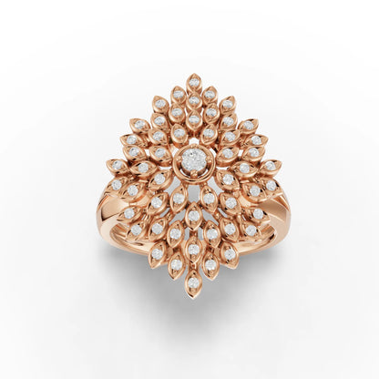 0.30 Carat Round Cut Moissanite Diamond Engagement Ring