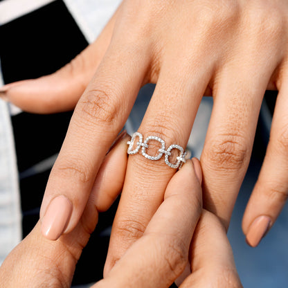0.80 Carat Round Cut Moissanite Diamond Engagement Ring