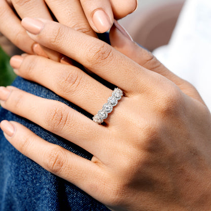 2.10 Carat Round Cut Moissanite Diamond Engagement Ring