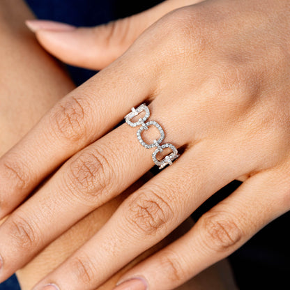 0.80 Carat Round Cut Moissanite Diamond Engagement Ring