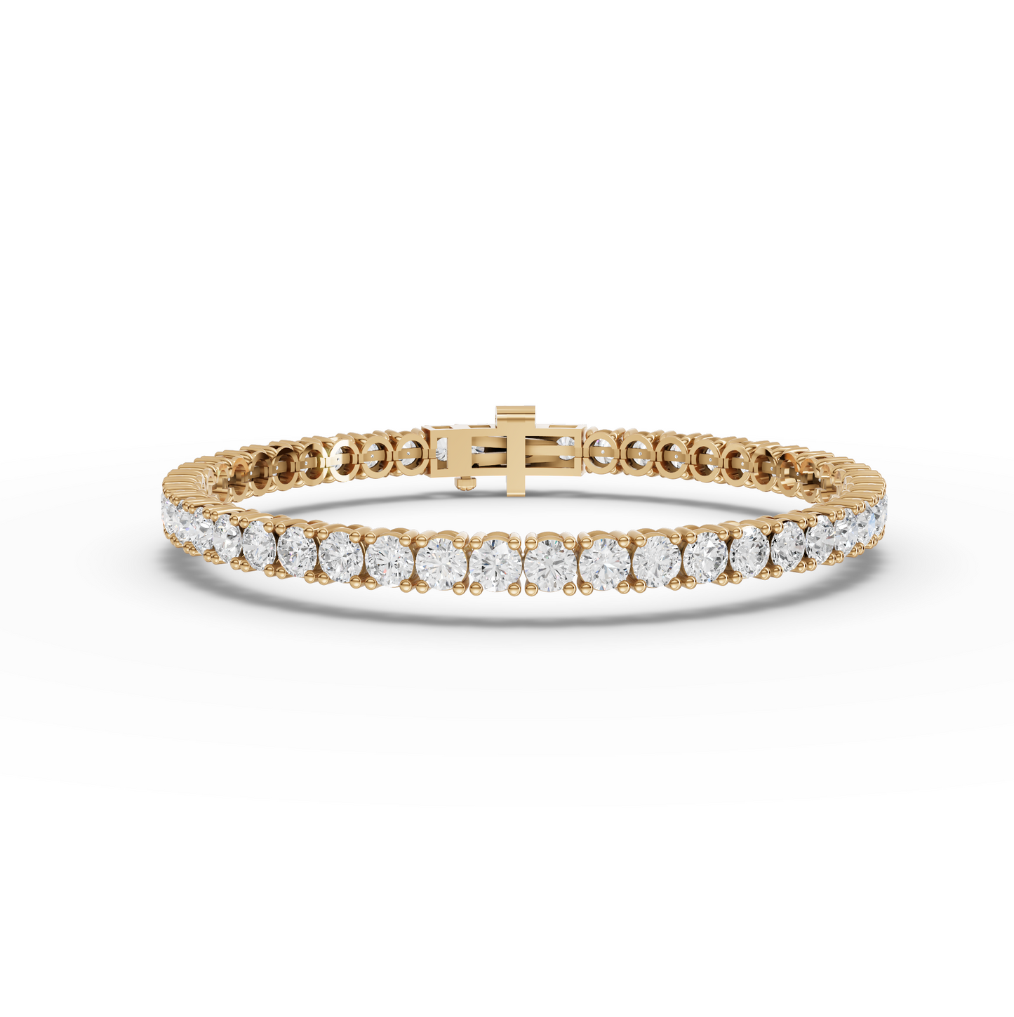 7.50 Carat Round Cut Moissanite Diamond Tennis Bracelet