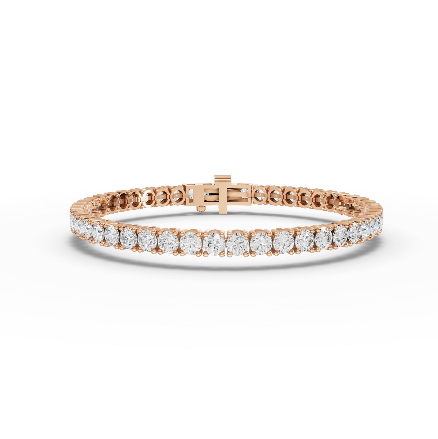 7.50 Carat Round Cut Moissanite Diamond Tennis Bracelet