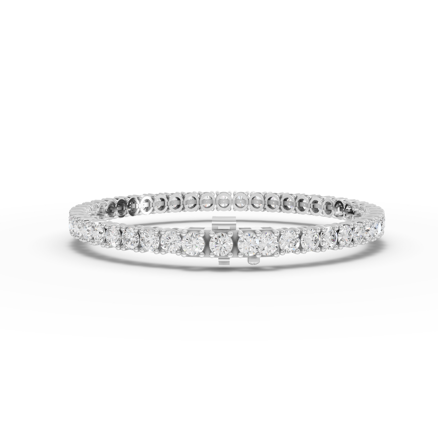 7.50 Carat Round Cut Moissanite Diamond Tennis Bracelet