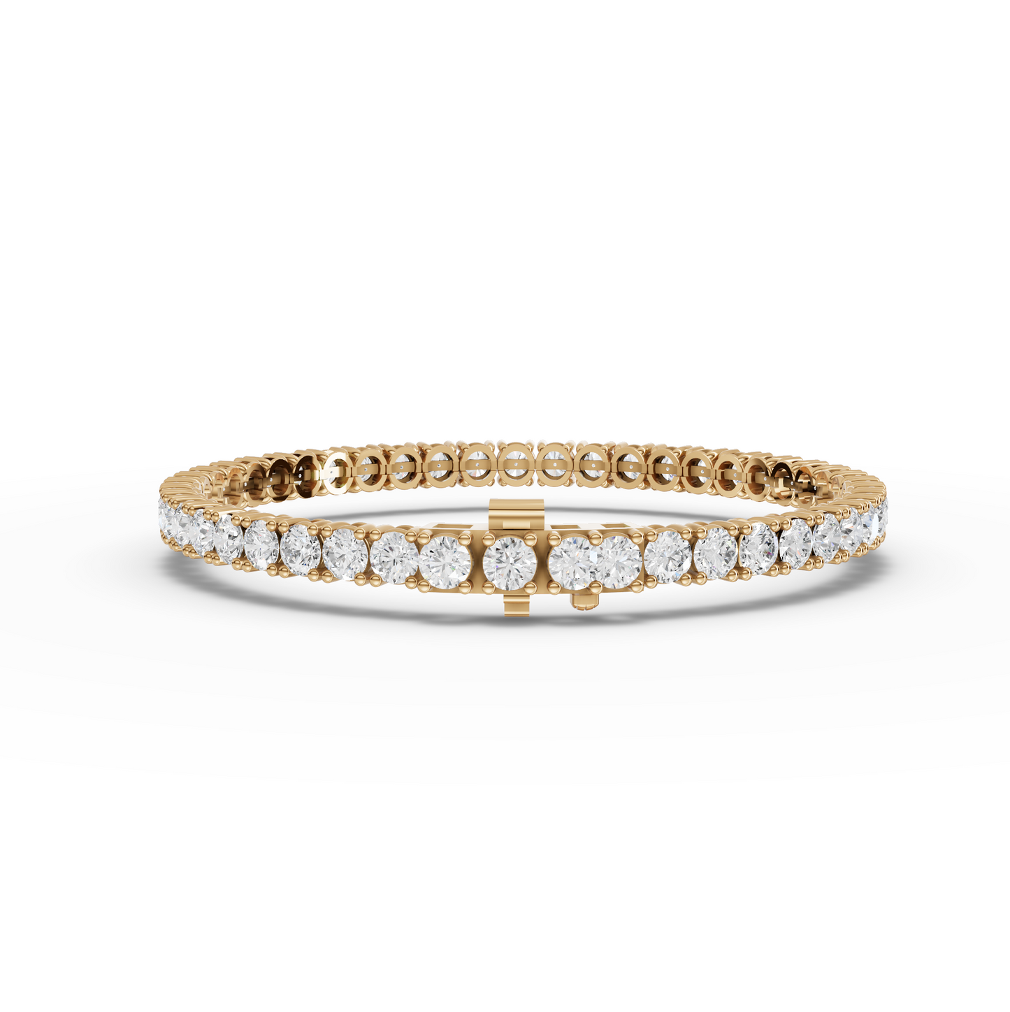 7.50 Carat Round Cut Moissanite Diamond Tennis Bracelet