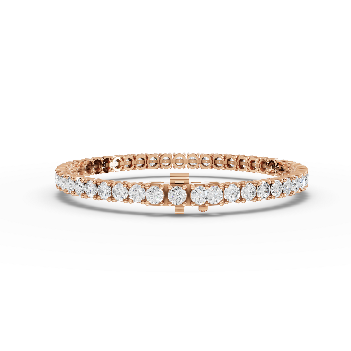 7.50 Carat Round Cut Moissanite Diamond Tennis Bracelet