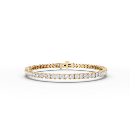 4.5 Carat Round Minimal Moissanite Diamond Tennis Bracelet