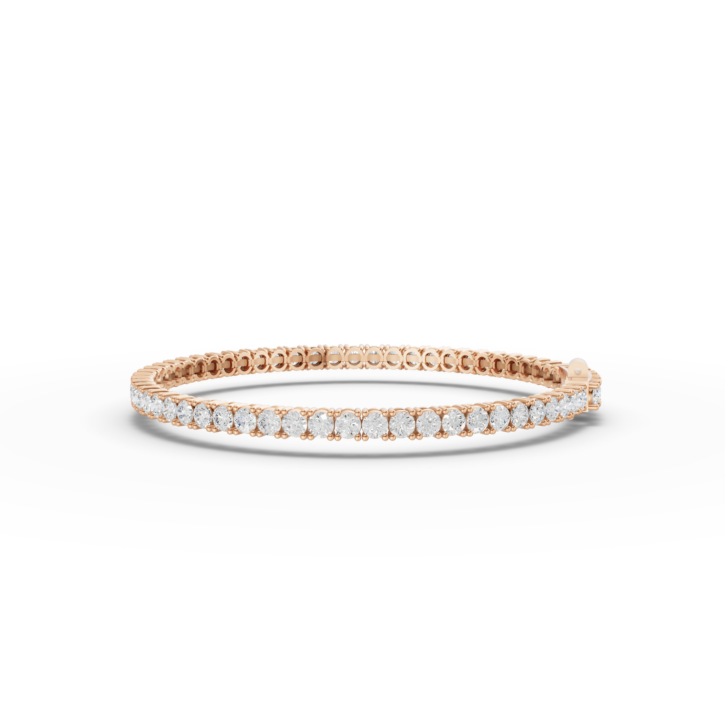 4.5 Carat Round Minimal Moissanite Diamond Tennis Bracelet