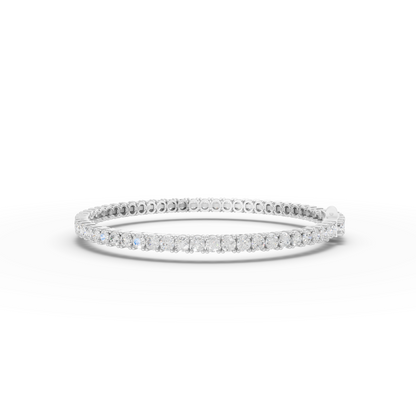 4.5 Carat Round Minimal Moissanite Diamond Tennis Bracelet