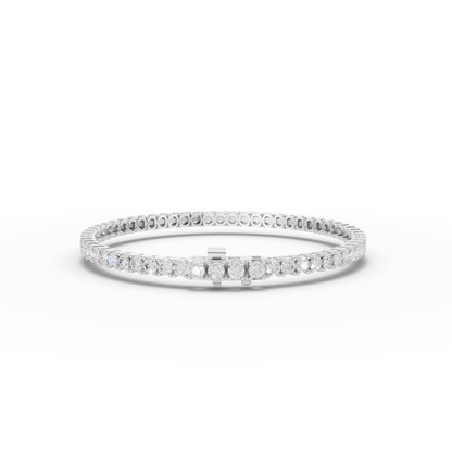 4.5 Carat Round Minimal Moissanite Diamond Tennis Bracelet