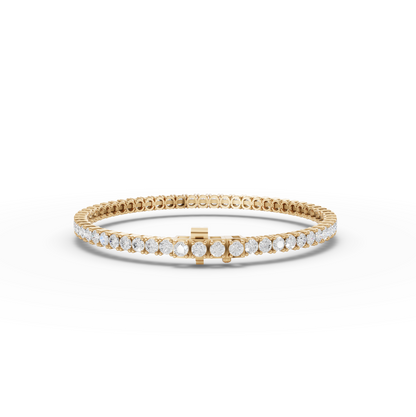 4.5 Carat Round Minimal Moissanite Diamond Tennis Bracelet