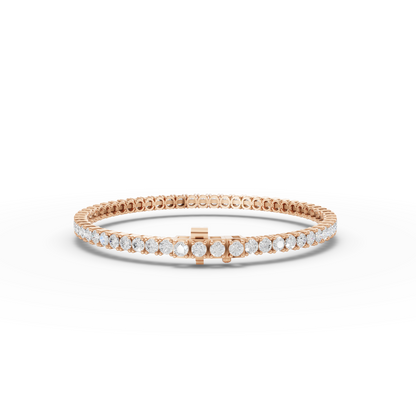 4.5 Carat Round Minimal Moissanite Diamond Tennis Bracelet