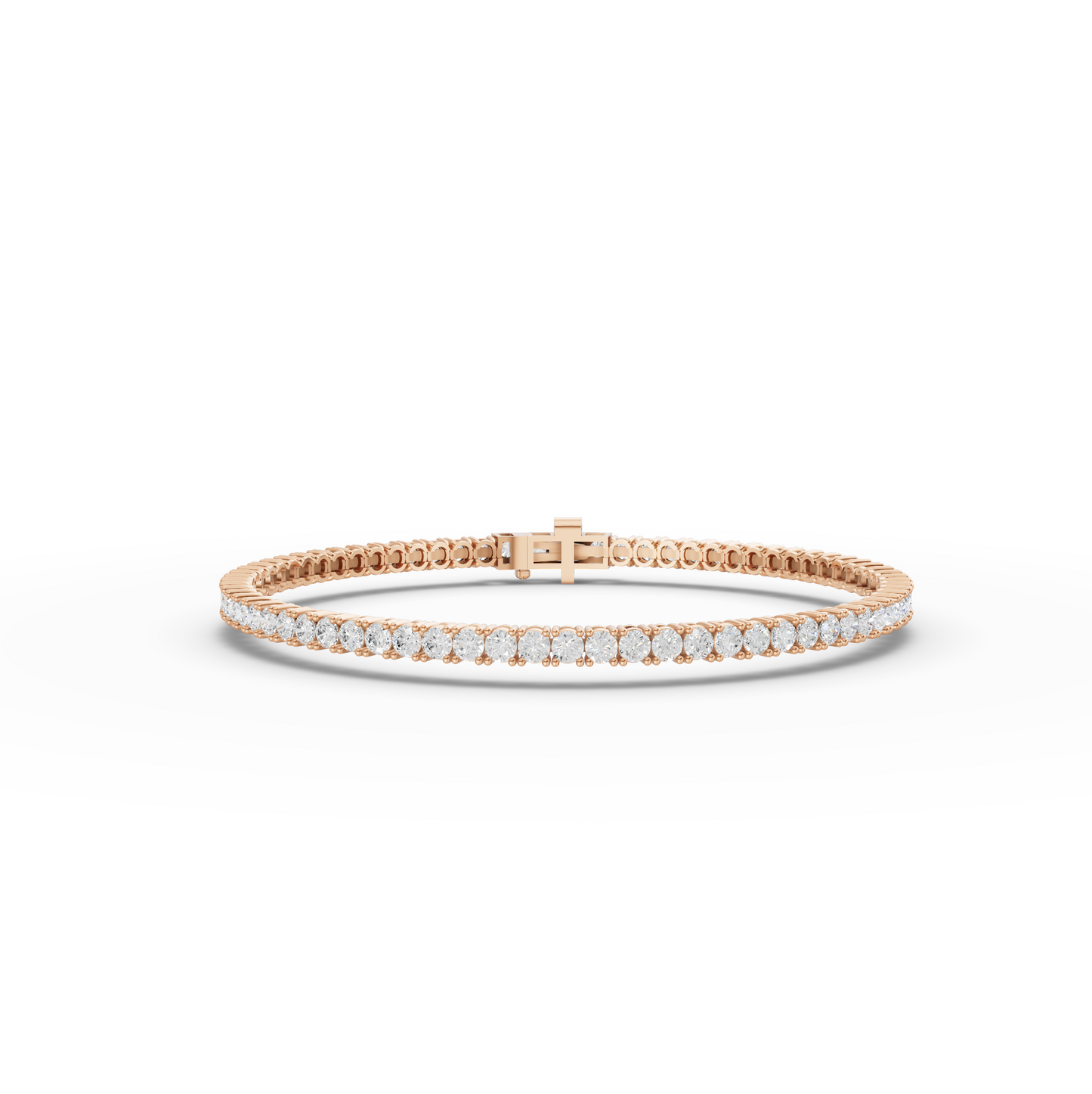 3 Carat Round Cut Moissanite Diamond Tennis Bracelet