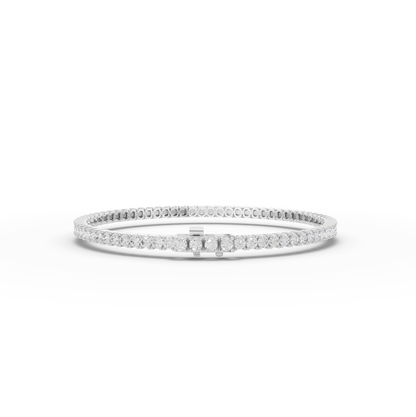 3 Carat Round Cut Moissanite Diamond Tennis Bracelet