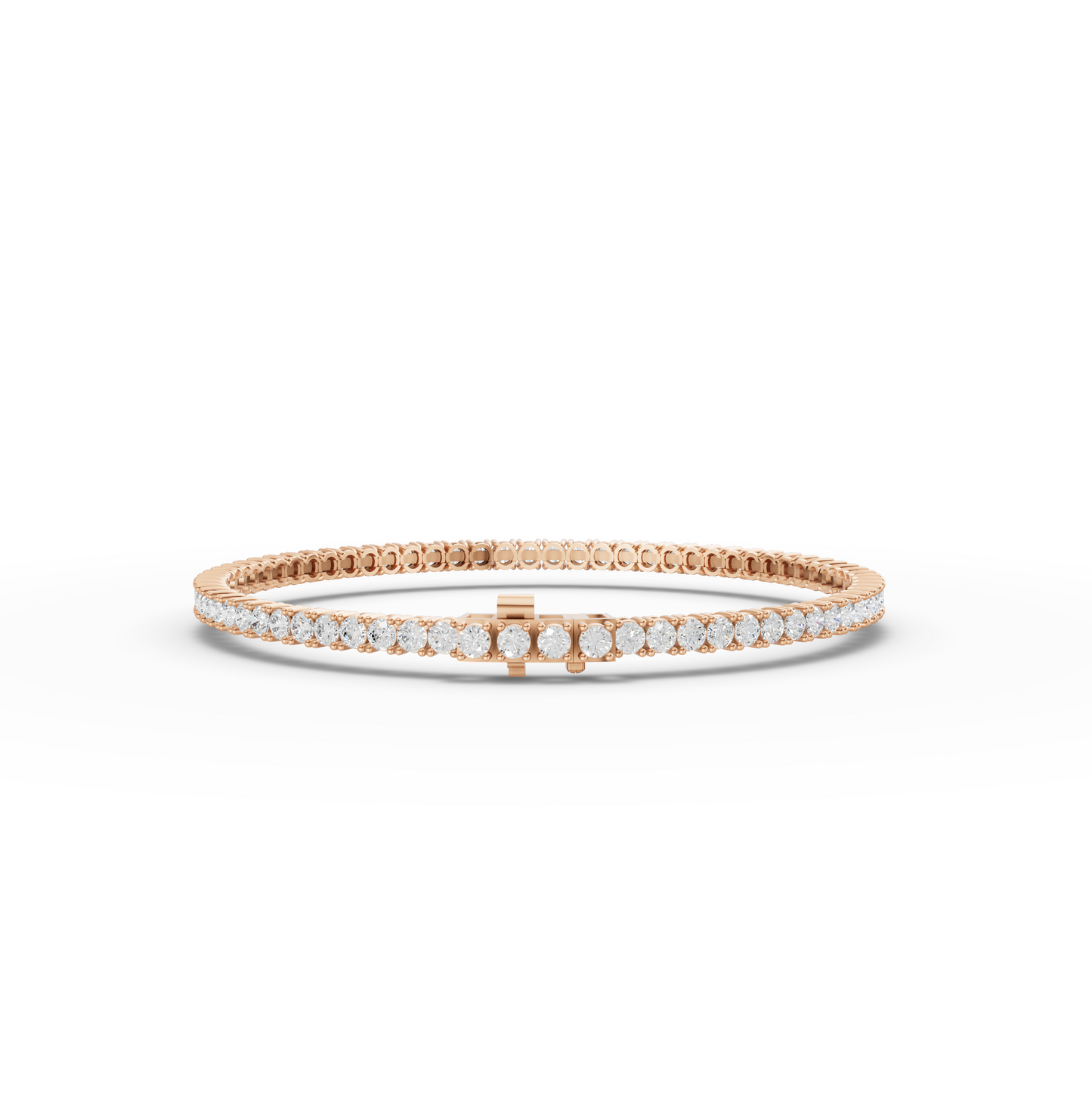 3 Carat Round Cut Moissanite Diamond Tennis Bracelet