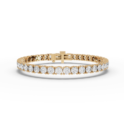 10 Carat Round Cut Moissanite Diamond Tennis Bracelet