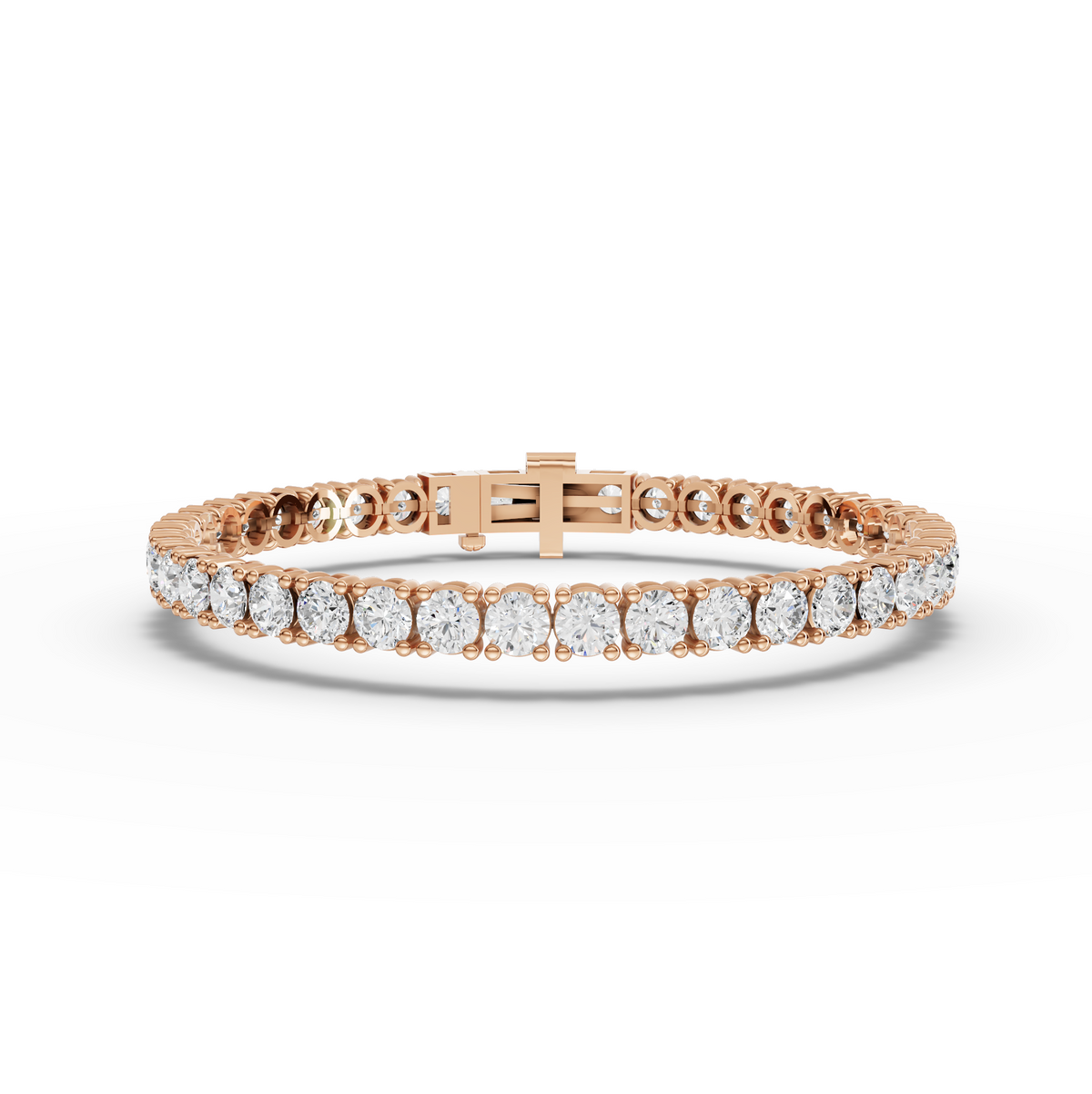10 Carat Round Cut Moissanite Diamond Tennis Bracelet