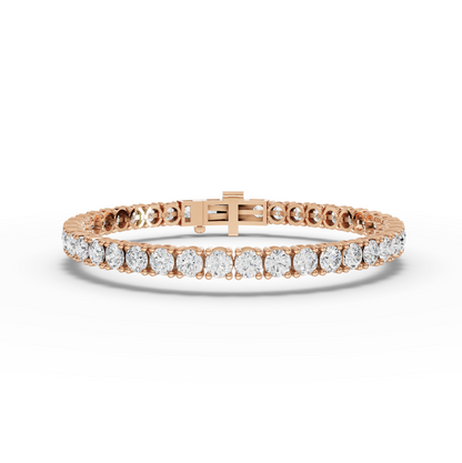 10 Carat Round Cut Moissanite Diamond Tennis Bracelet