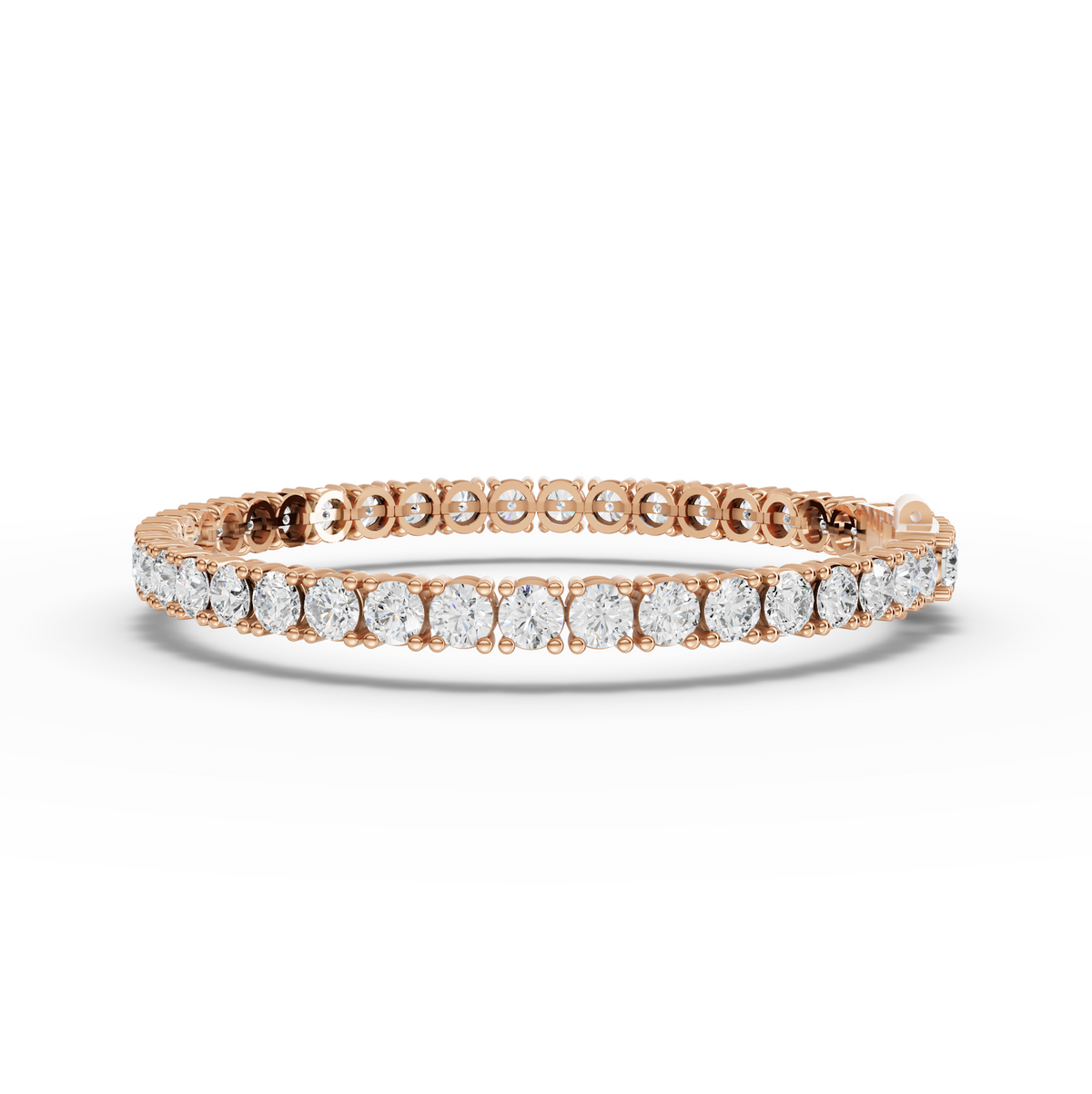 10 Carat Round Cut Moissanite Diamond Tennis Bracelet