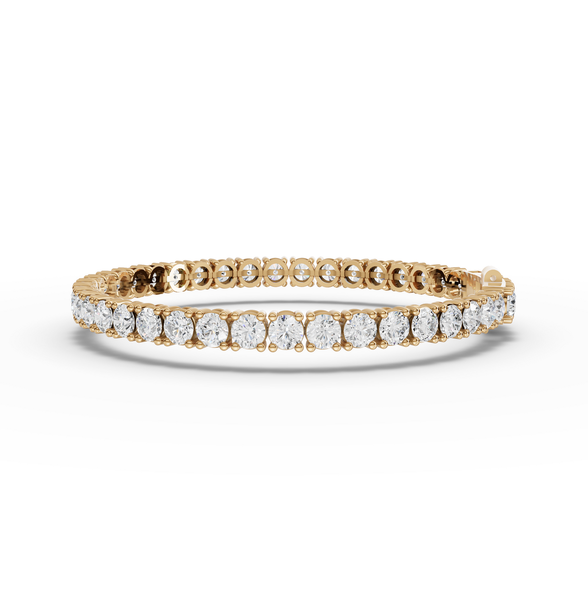10 Carat Round Cut Moissanite Diamond Tennis Bracelet