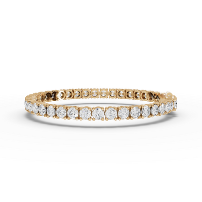10 Carat Round Cut Moissanite Diamond Tennis Bracelet