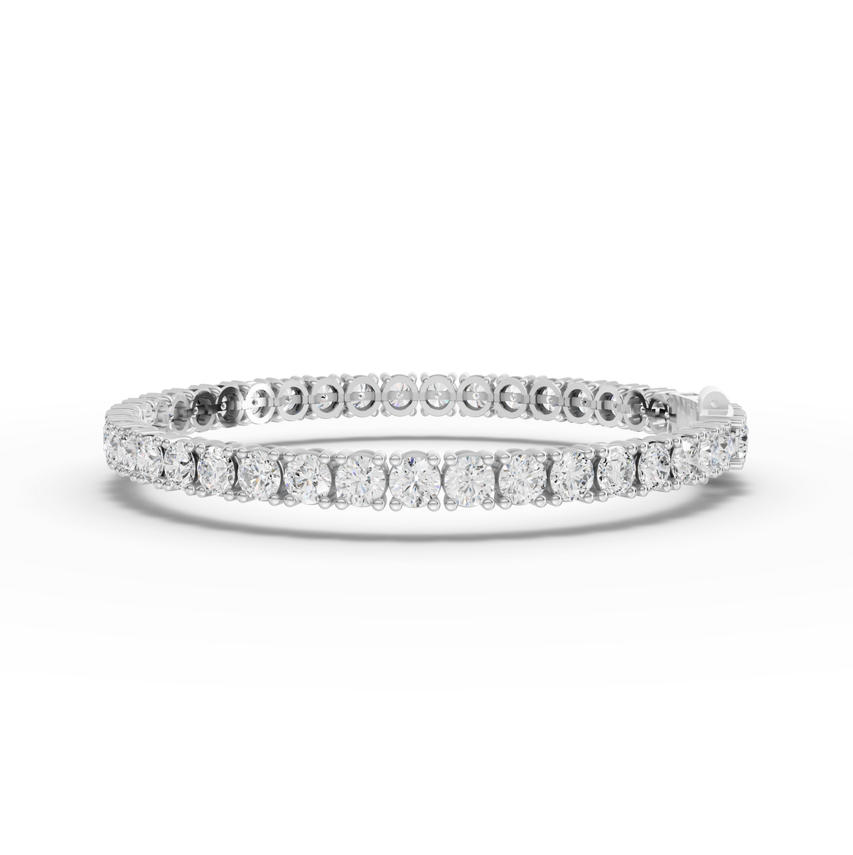 10 Carat Round Cut Moissanite Diamond Tennis Bracelet