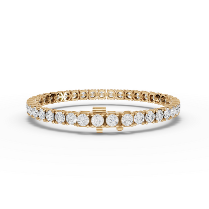 10 Carat Round Cut Moissanite Diamond Tennis Bracelet